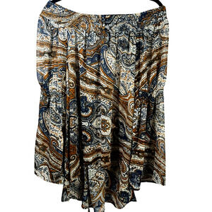 Anthropologie Blu Pepper Off Shoulder Boho Smock Flounse Cowgirl Blouse Women M